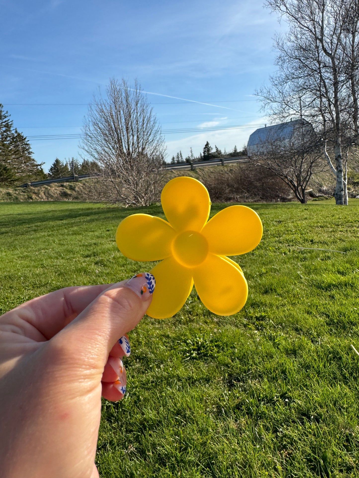 Flower claw clip