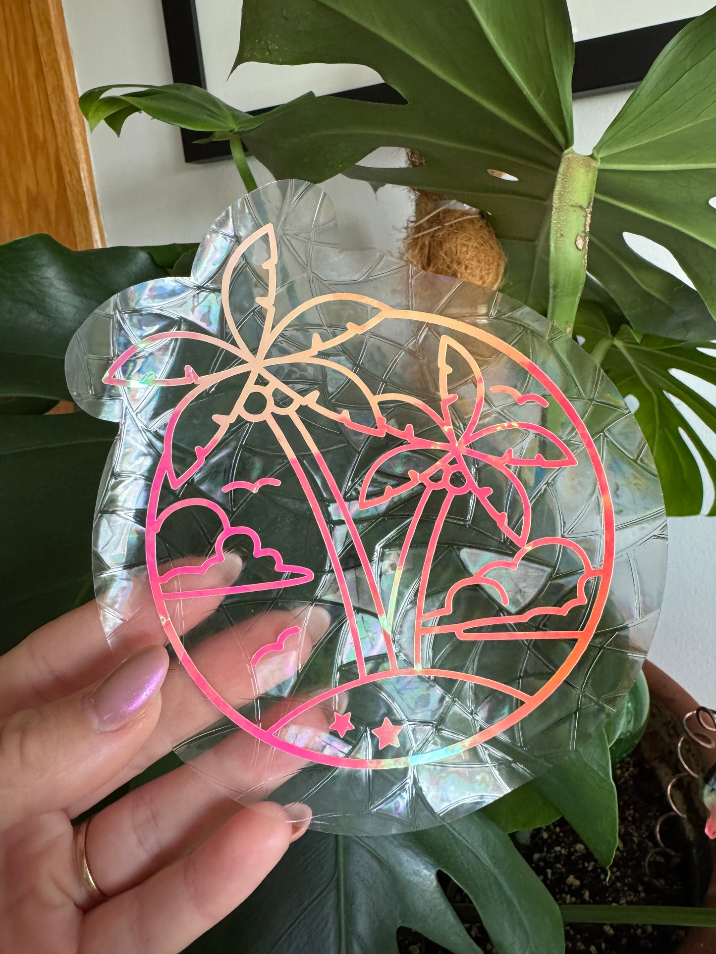 Tropical Sunset 🌴 Sun Catcher Window Cling